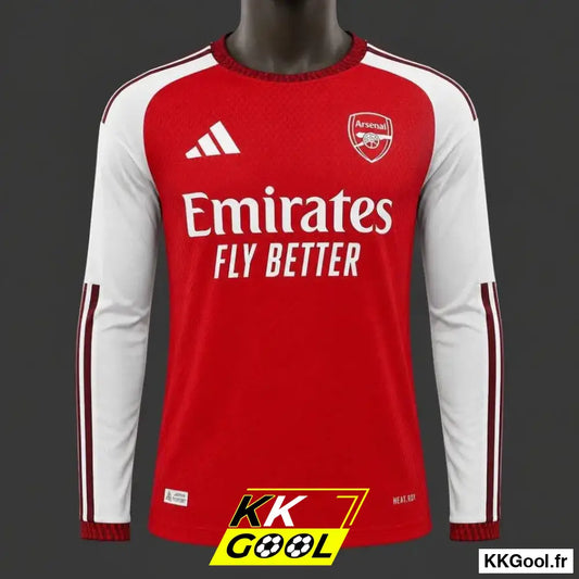 KKGool - Maillot Arsenal Domicile 2026/2027 Version joueur manches longues kkgool