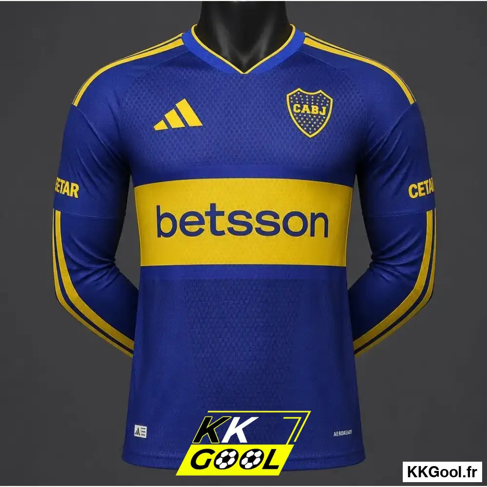 KKGool - Maillot Boca Junior Domicile 2026/2027 Version joueur Manches longues kkgool