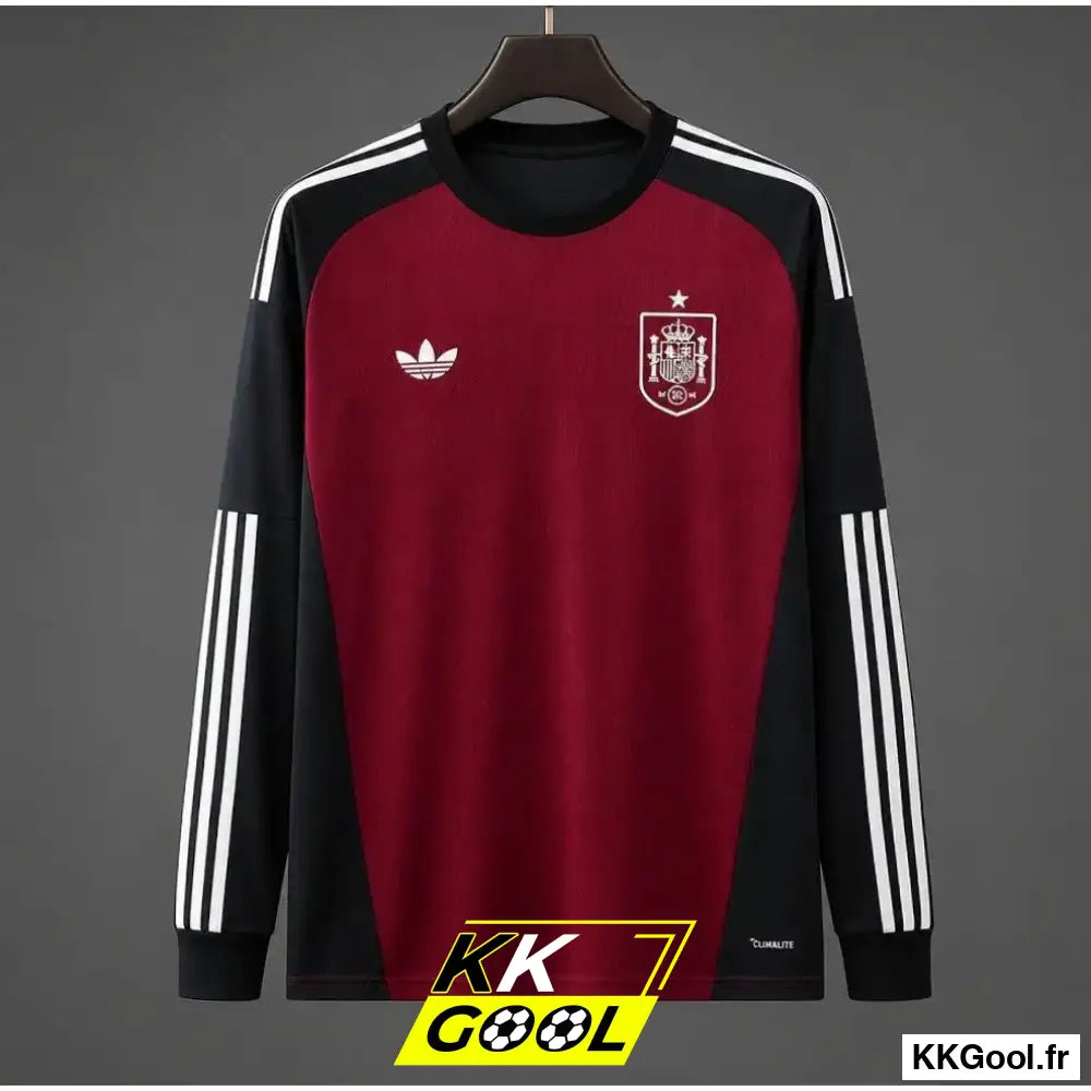 KKGool - Maillot Espagne Coupe du Monde 2026 Gardien Bordeaux Manches longues kkgool